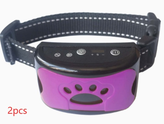 Collier de dressage pour chien, étanche, électrique, télécommande, rechargeable, anti-aboiement, avec son de vibration et de choc